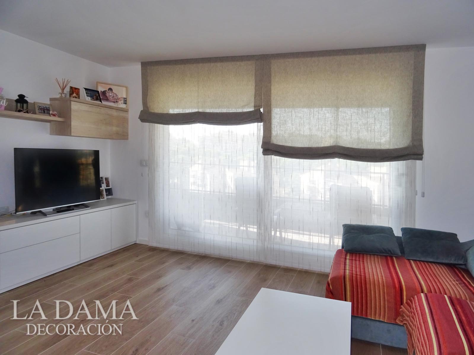 Estores sin varillas tipo paqueto