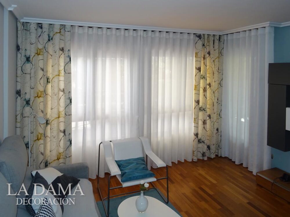 cortina onda perfecta Zaragoza salón moderno