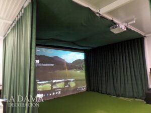 Cortina para simulador golf