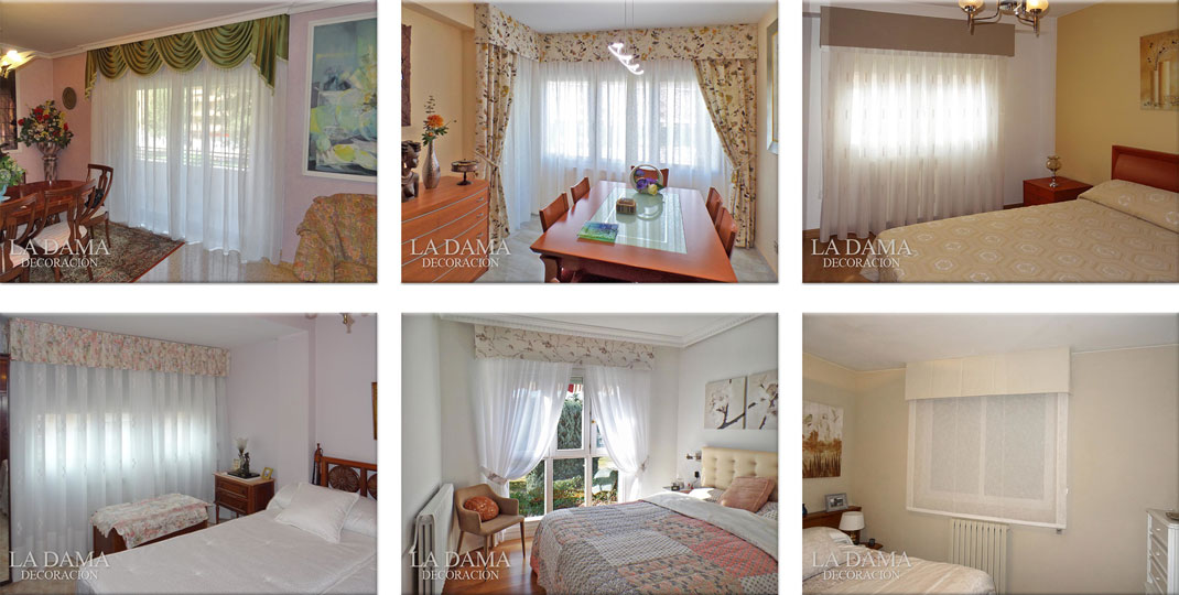 Fotografías de bandos y volantes para cortinas