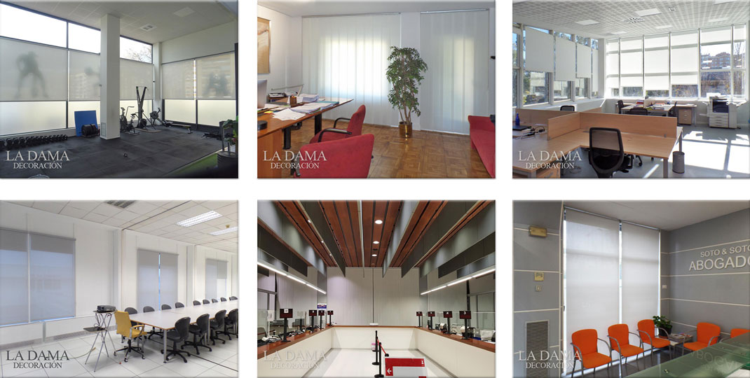 Cortinas para oficinas y comercios