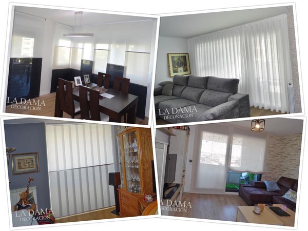 Fotografías de nuestros trabajos por formatos de cortinas